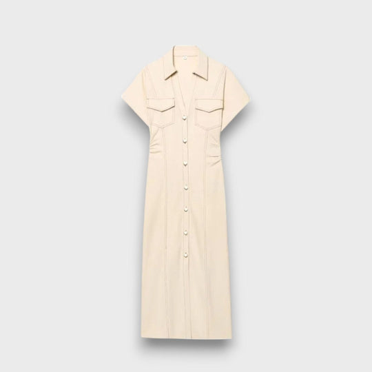 Venera – Fitted Shirt Dress with Button Placket