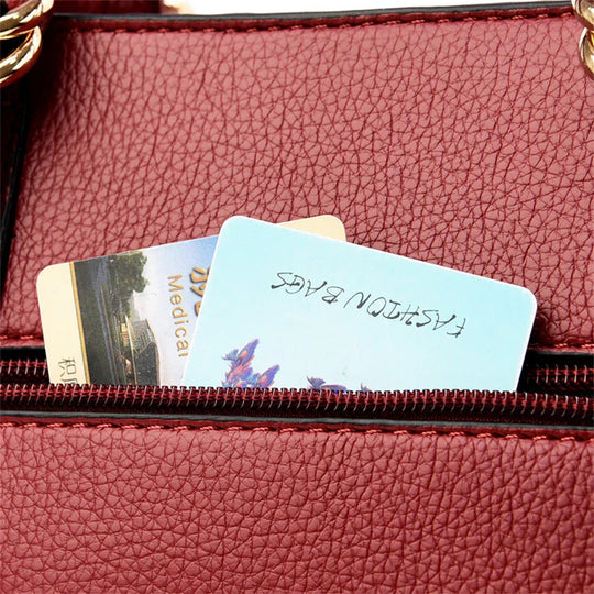 Arlette – Burgundy Double-Handled Handbag