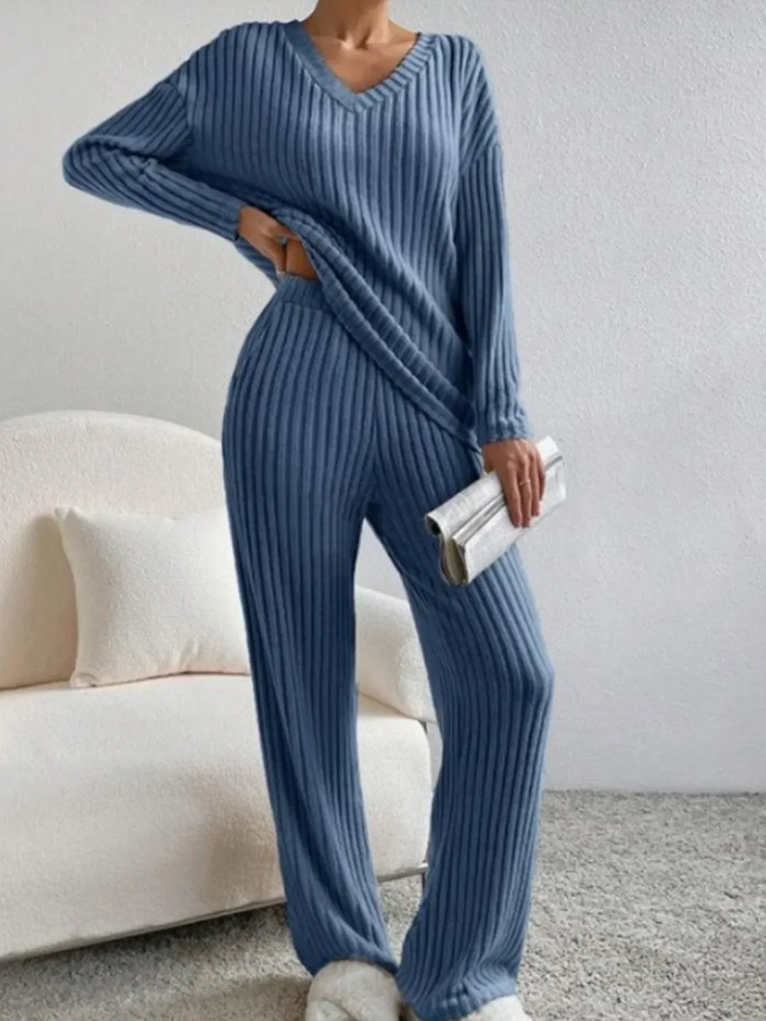 Rayne – Ribbed Knit Lounge Set for Women