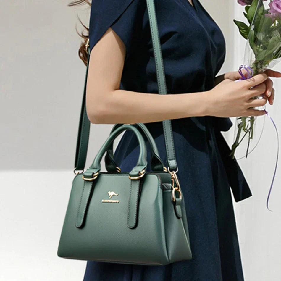 Arlette – Burgundy Double-Handled Handbag