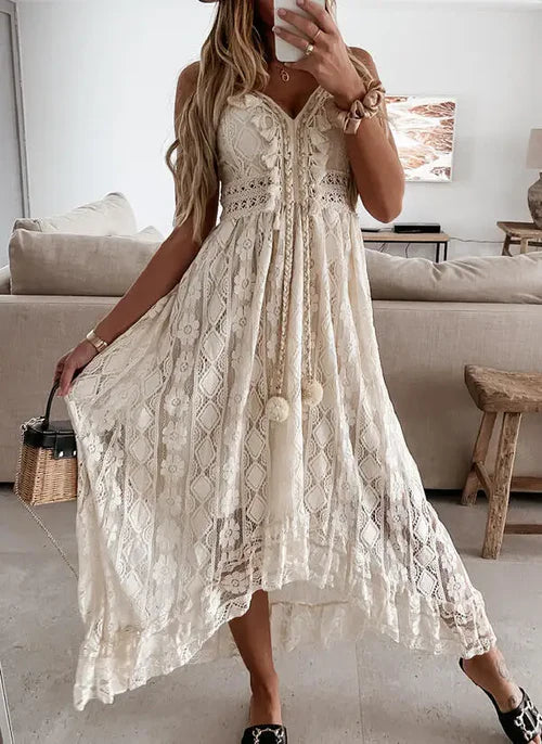 Malou – Lace Midi Dress for Women
