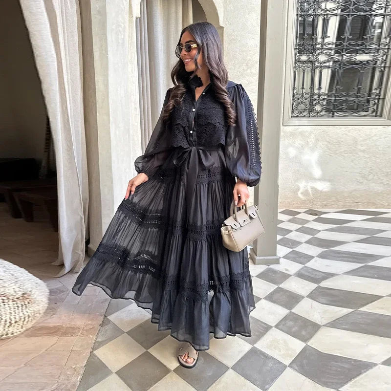 Scarlett - LaceMuse Embroidered Maxi Dress