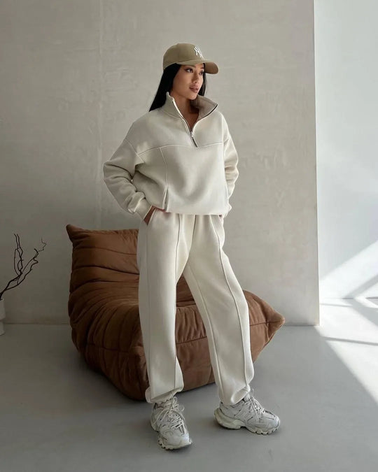 Ainara – Half-Zip Lounge Set for Women