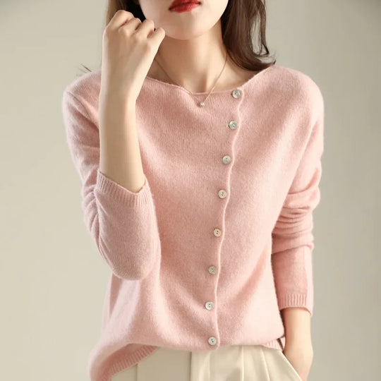 Honey – Button-Front Knit Cardigan for Women