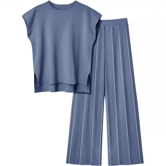 Mikay – Sleeveless Wide-Leg Lounge Set for Women
