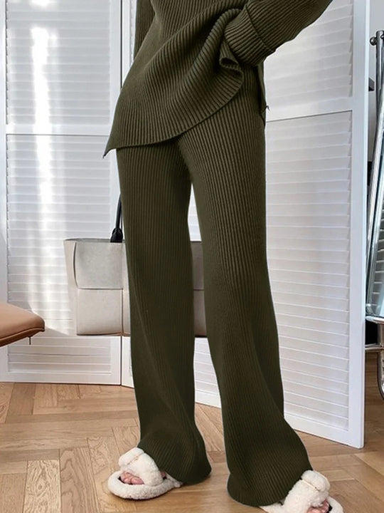 Elliot – Minimalist Ribbed Knit Lounge Set for Women