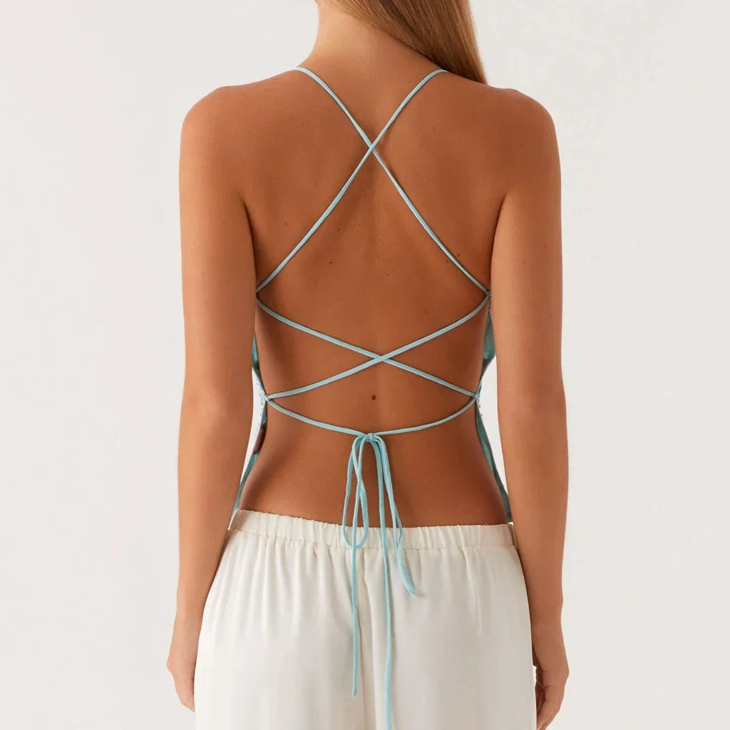Tina – Floral Lace Spaghetti Strap Cami for Women