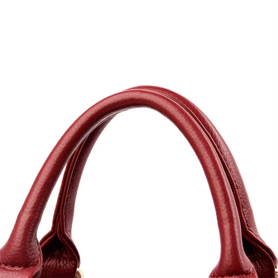Arlette – Burgundy Double-Handled Handbag