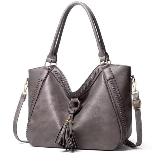 Majel – Women’s Tassel Accent Leather Tote