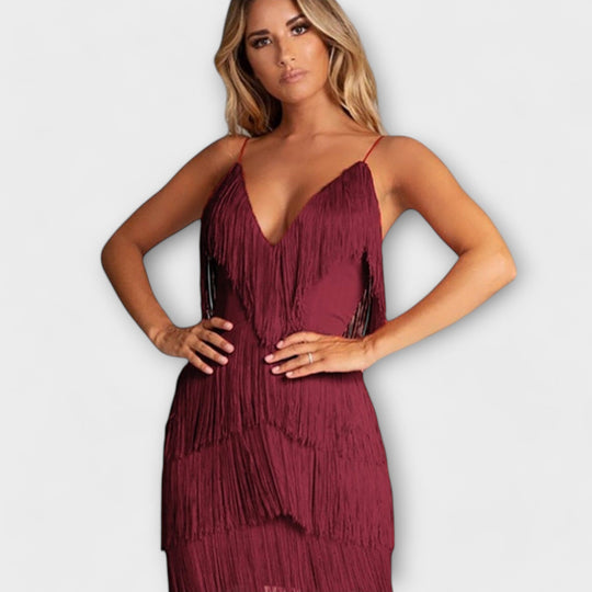 Jolene – Fringe Mini Dress with Glamour Factor