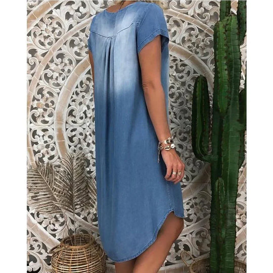 Selina – Light Denim Tunic Dress for Women