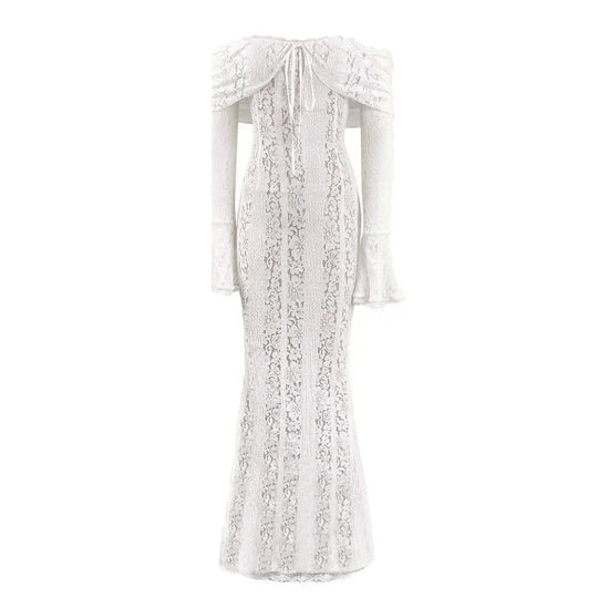 Anabelle – Off-Shoulder Lace Maxi Dress for Women
