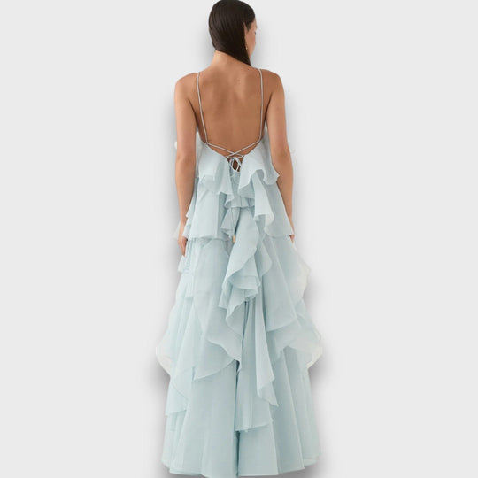 Arvella – Ruffled Dress with Halterneck