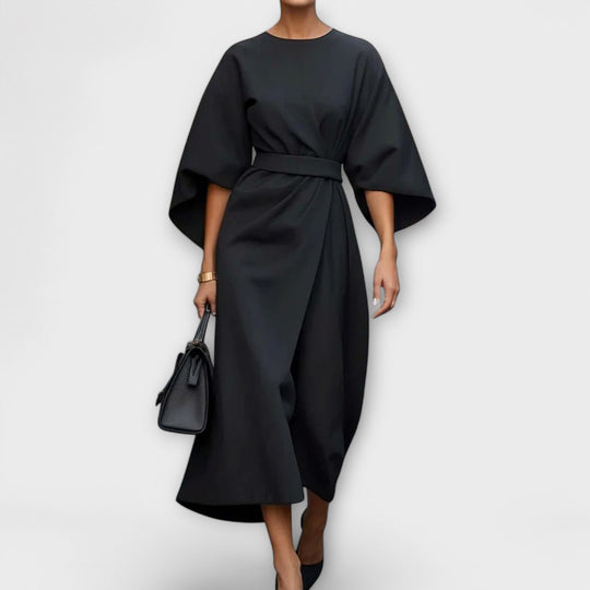 Maivira – Elegant Dress with Waist Pleats