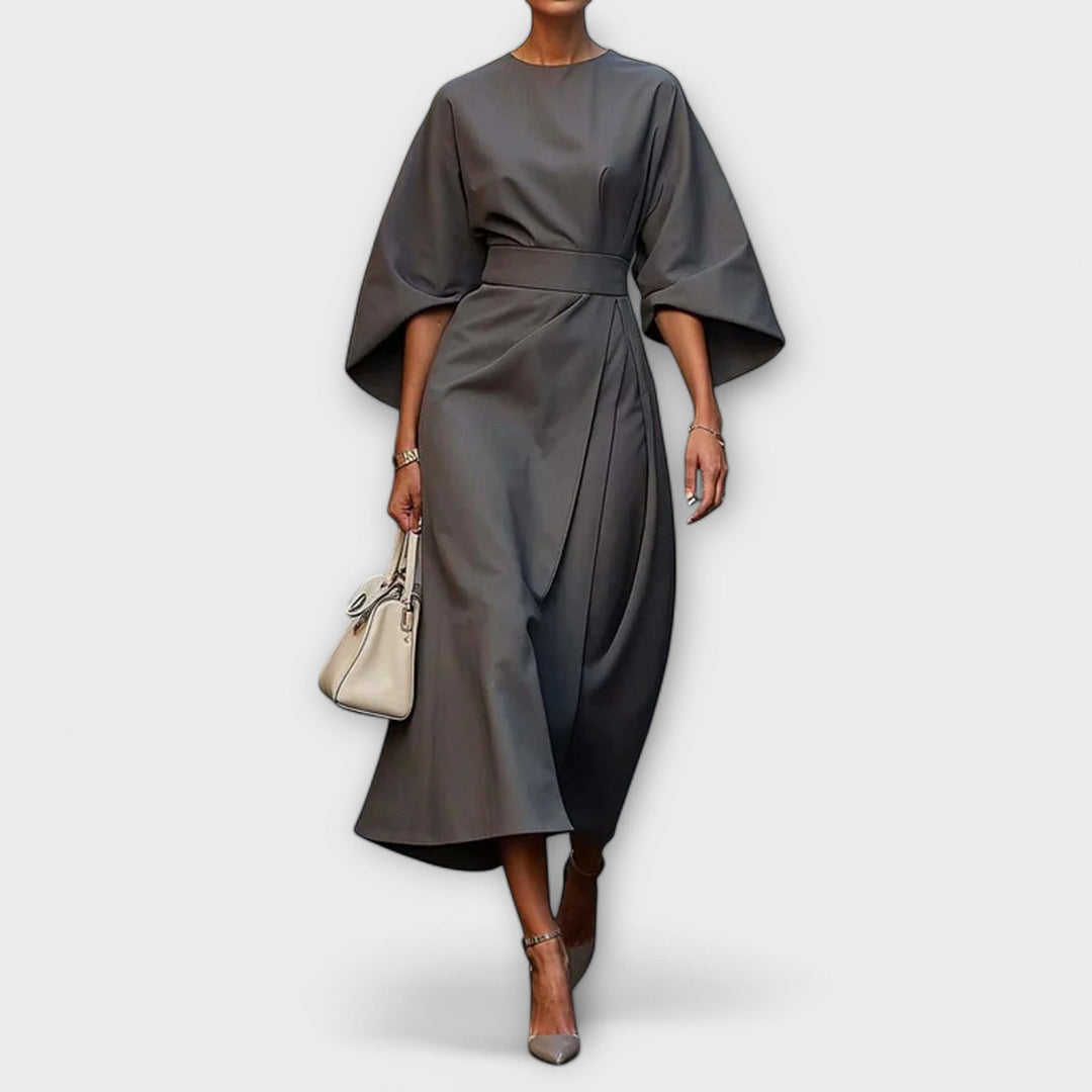 Maivira – Elegant Dress with Waist Pleats