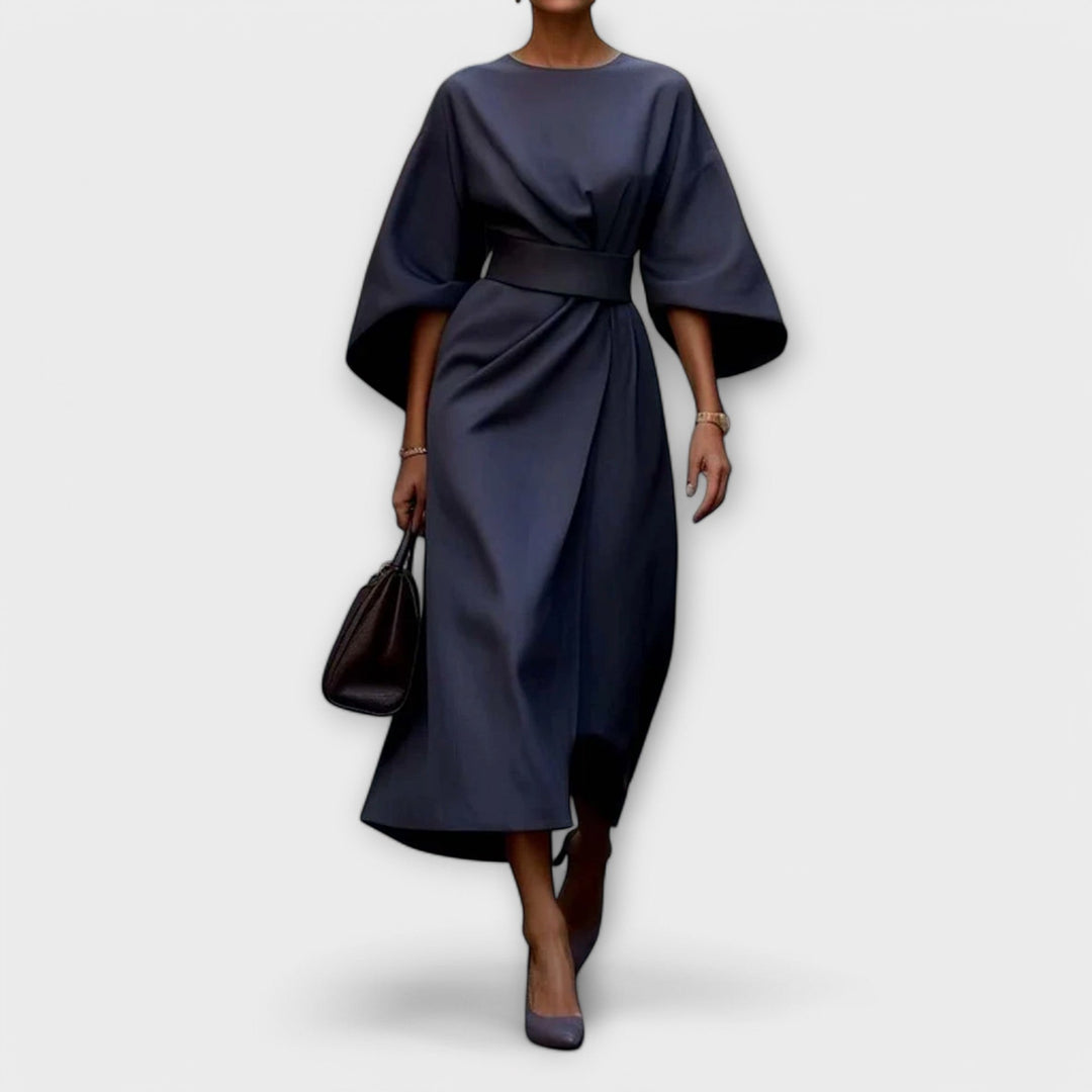 Maivira – Elegant Dress with Waist Pleats