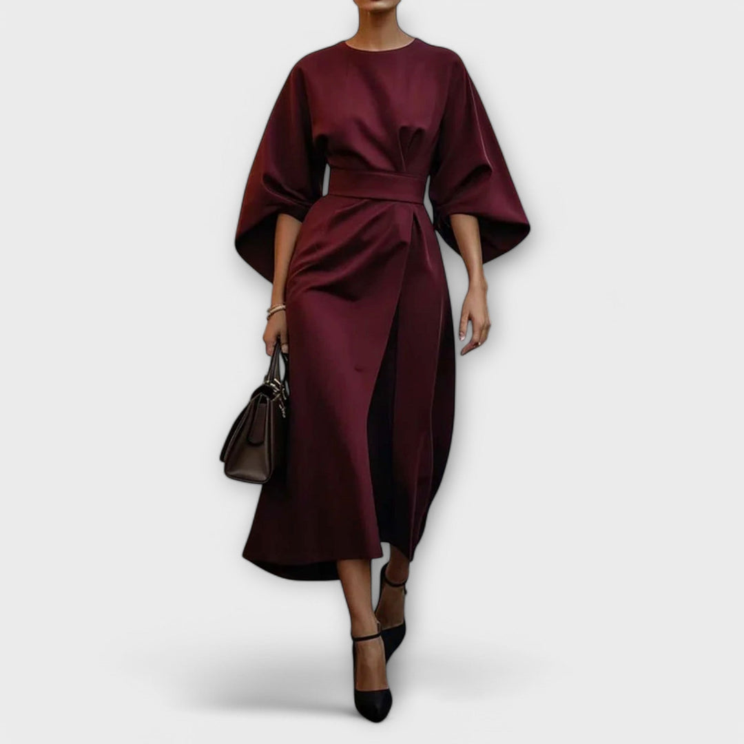 Maivira – Elegant Dress with Waist Pleats