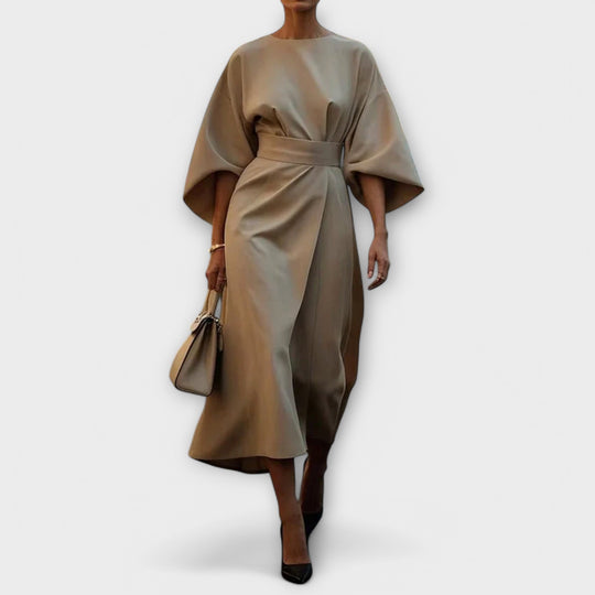 Maivira – Elegant Dress with Waist Pleats