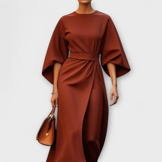 Maivira – Elegant Dress with Waist Pleats