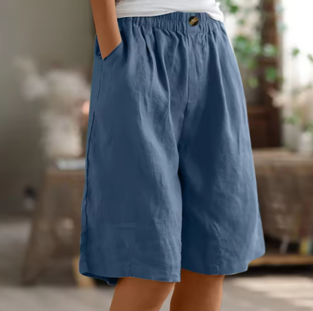 Gelsomina – Relaxed Linen-Blend Bermuda Shorts for Women