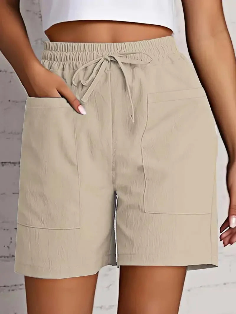 Diletta – Casual Drawstring Cotton Shorts for Women