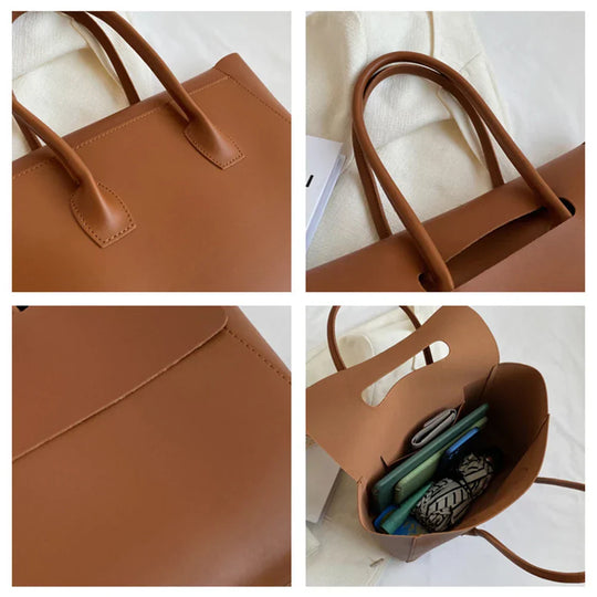 Annie – Chic Black Faux Leather Shoulder Bag