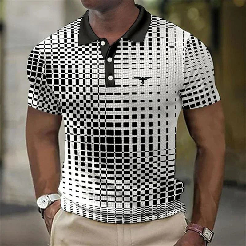Dante – Modern Checkered Polo Shirt for Men