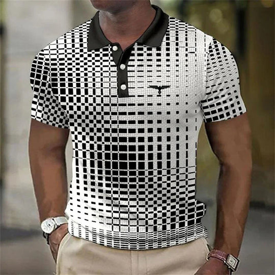 Dante – Modern Checkered Polo Shirt for Men