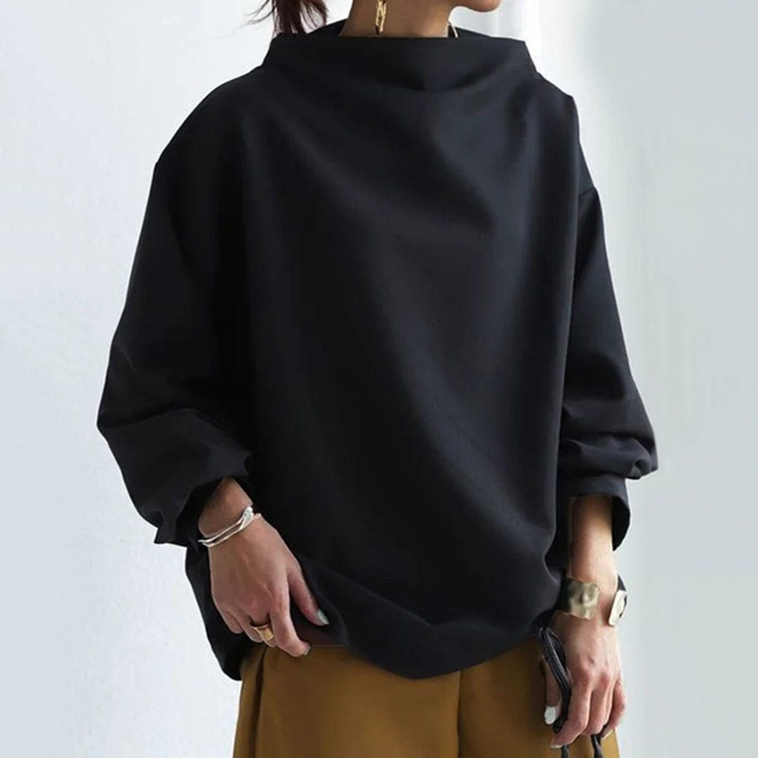 Mariella – Elegant High-Neck Oversized Top for Women