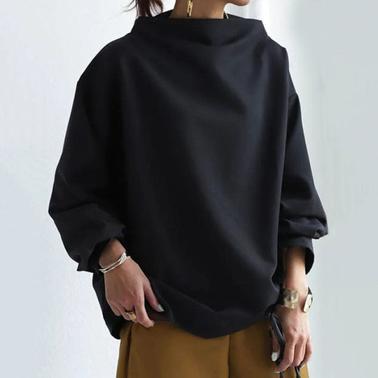 Mariella – Elegant High-Neck Oversized Top for Women