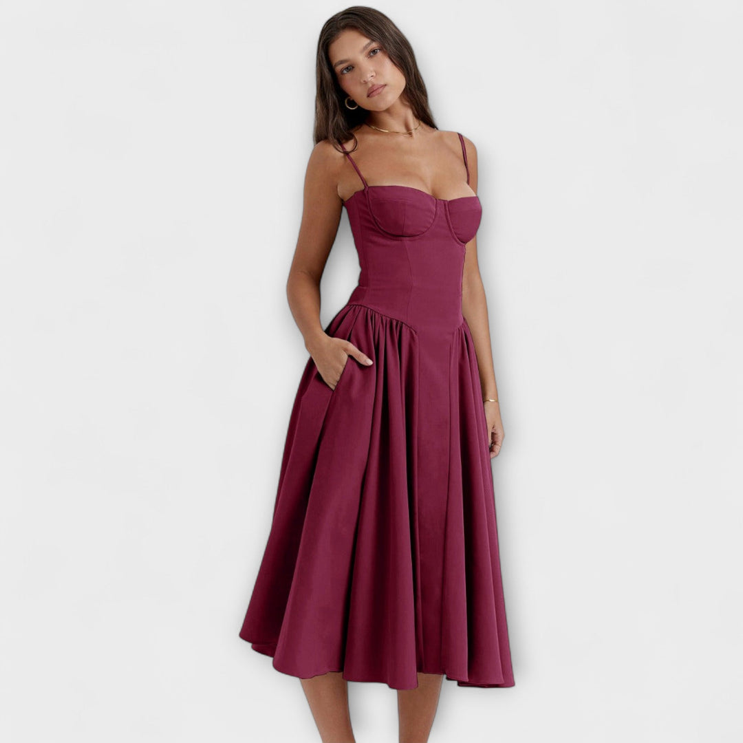 Gage – Strapless Midi Dress for Women