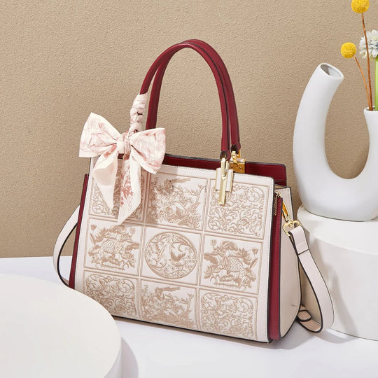 Axelina – Distinctive Embroidered Crossbody Bag with Bow