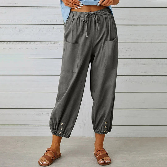 Clelia – Relaxed Tapered Cotton Joggers for Women