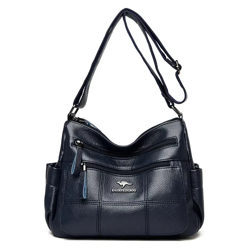 Zulay – Multi-Pocket Soft Leather Shoulder Bag for Women