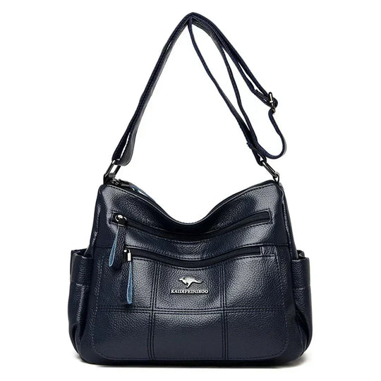 Zulay – Multi-Pocket Soft Leather Shoulder Bag for Women