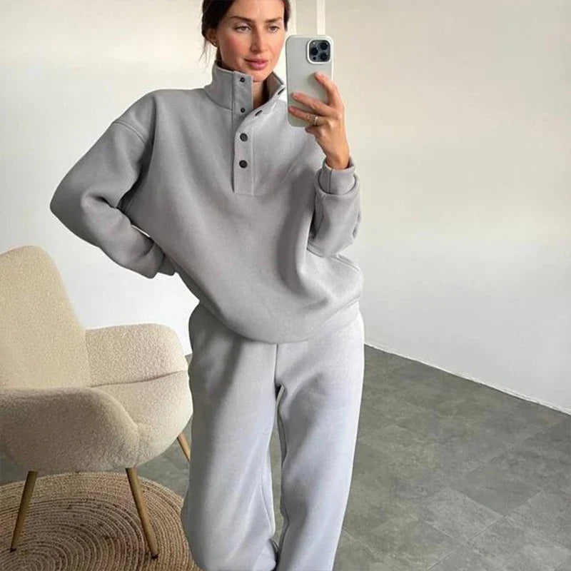 Hadlee – Button-Up Lounge Set for Women