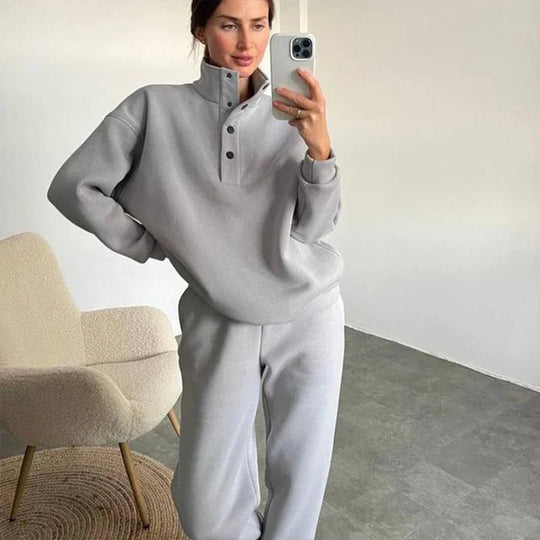 Hadlee – Button-Up Lounge Set for Women