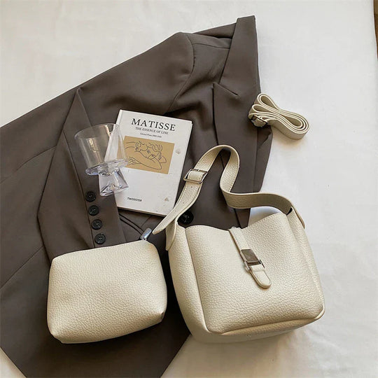 Arianna – Contemporary Leather-Style Bucket Bag