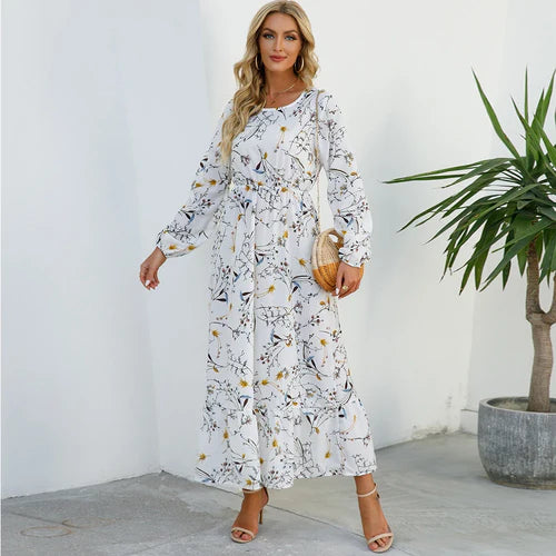 Caryll – Floral Long-Sleeve Maxi Dress for Women