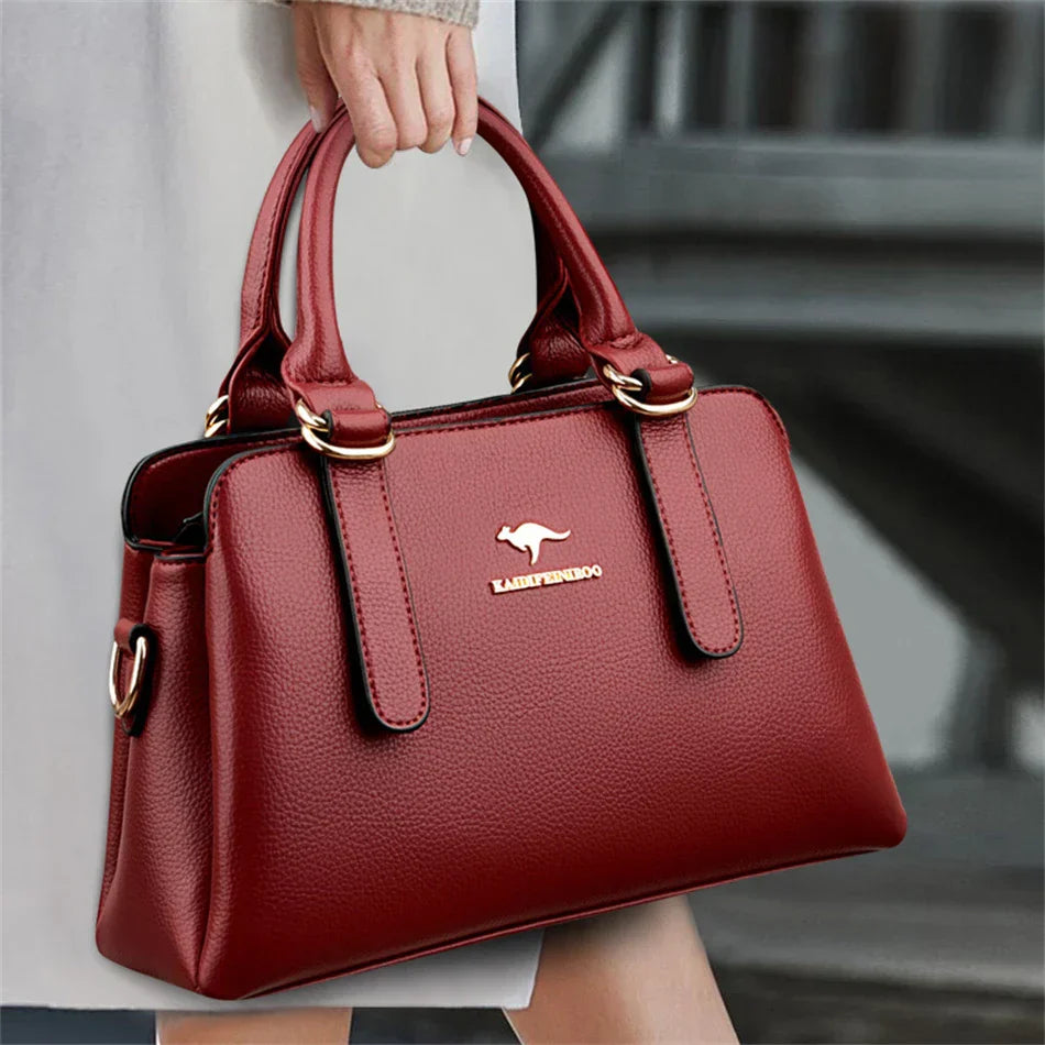 Arlette – Burgundy Double-Handled Handbag