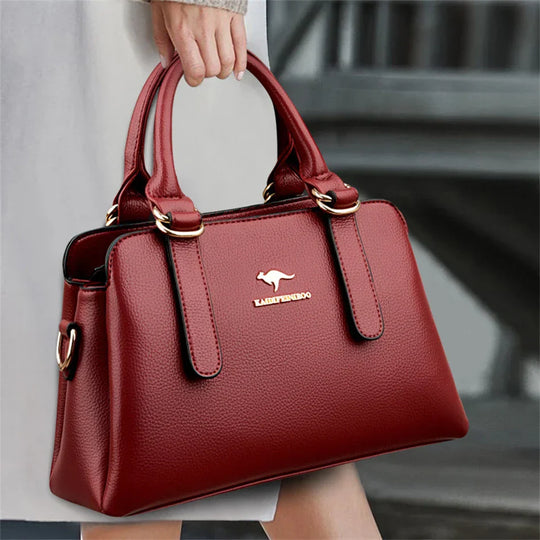 Arlette – Burgundy Double-Handled Handbag