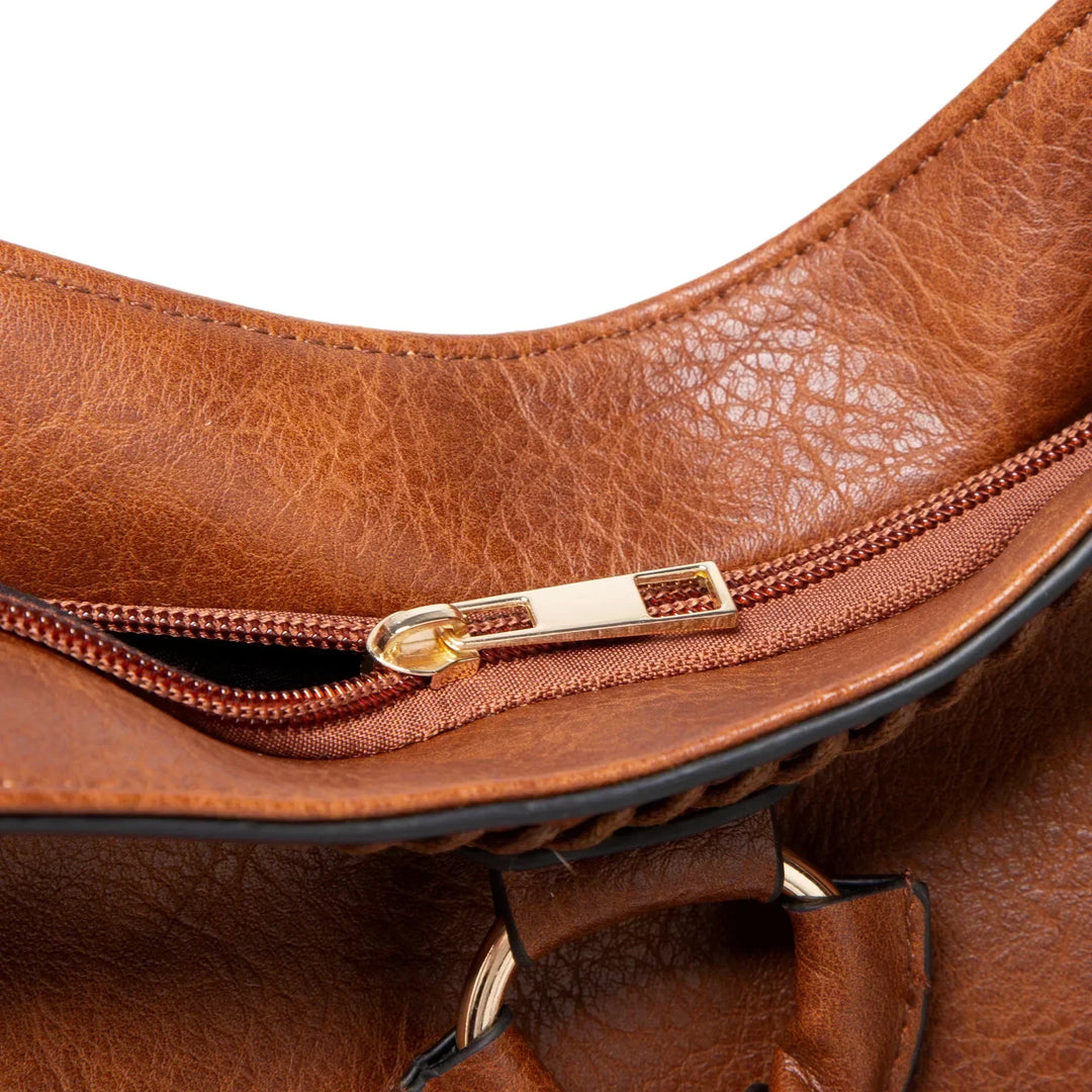 Majel – Women’s Tassel Accent Leather Tote