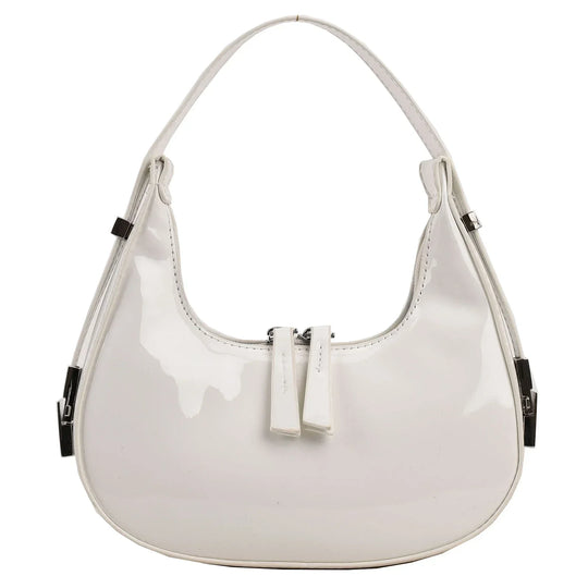 Anny – Glossy Vintage Crescent Shoulder Bag