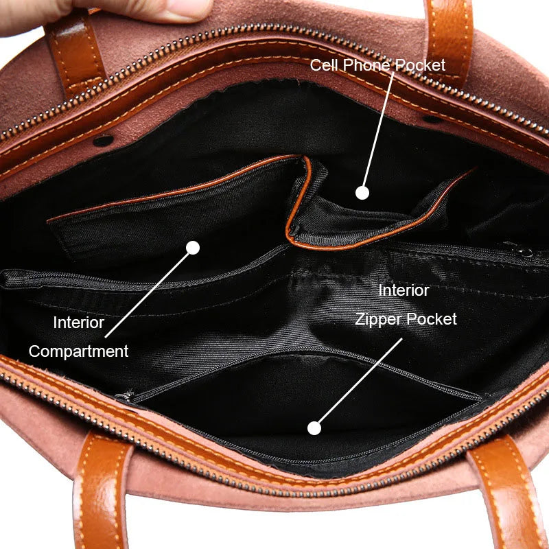 Annika – Timeless Tote Bag with Faux Leather Finish