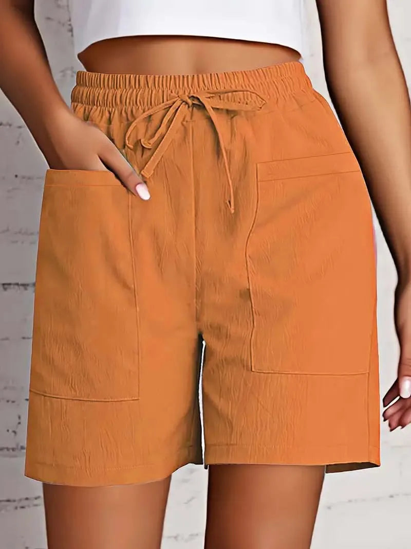 Diletta – Casual Drawstring Cotton Shorts for Women