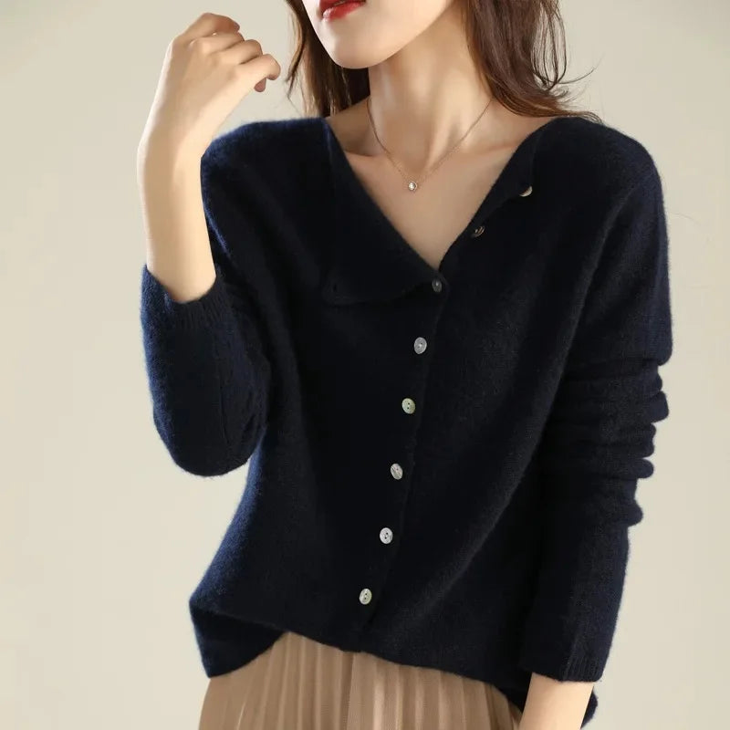 Honey – Button-Front Knit Cardigan for Women