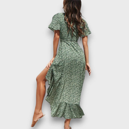 Lianora – Wrap Dress with Ruffled Hem