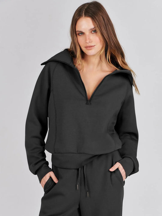 Mazie – Zip-Up Wide-Leg Lounge Set for Women