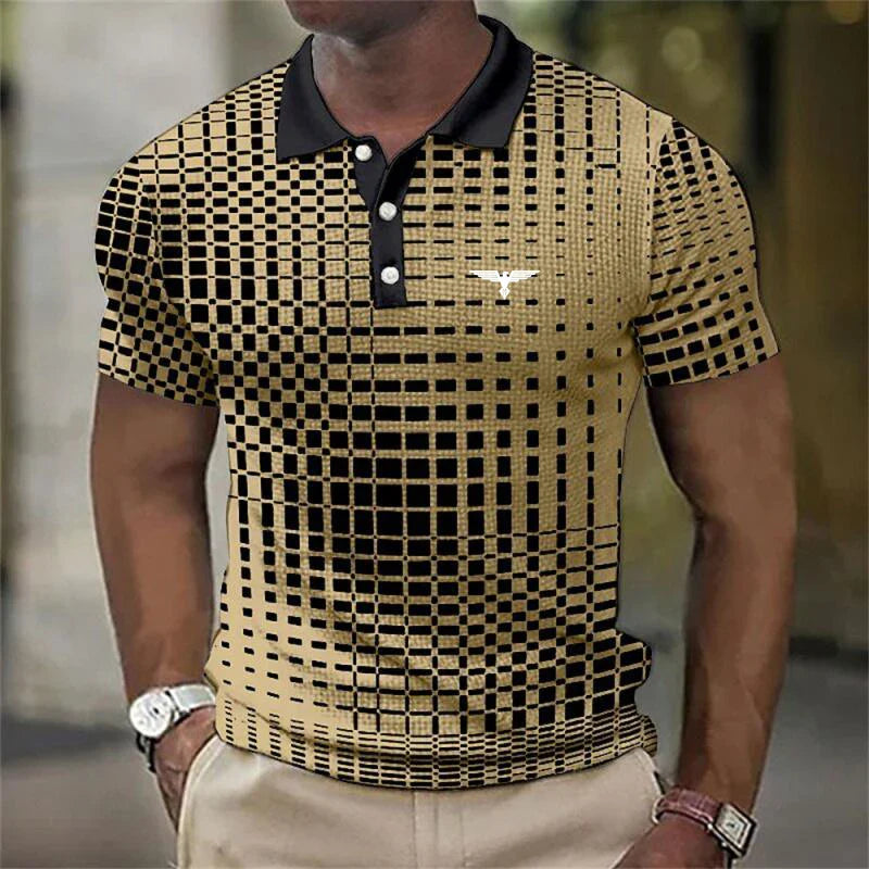 Dante – Modern Checkered Polo Shirt for Men