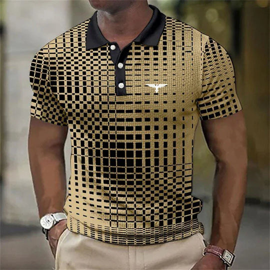 Dante – Modern Checkered Polo Shirt for Men